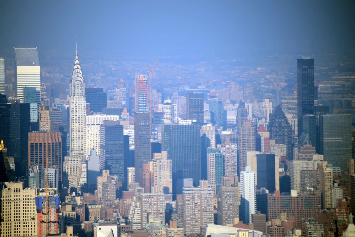 21A Manhattan Close Up Citigroup Center, Chrysler Building, Trump World Tower From One World Trade Center Observatory Late Afternoon